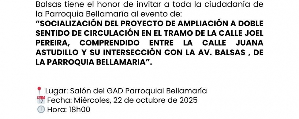 SOCIALIZACION DEL PROYECTO DE AMPLIACION A DOBLE SENTIDO